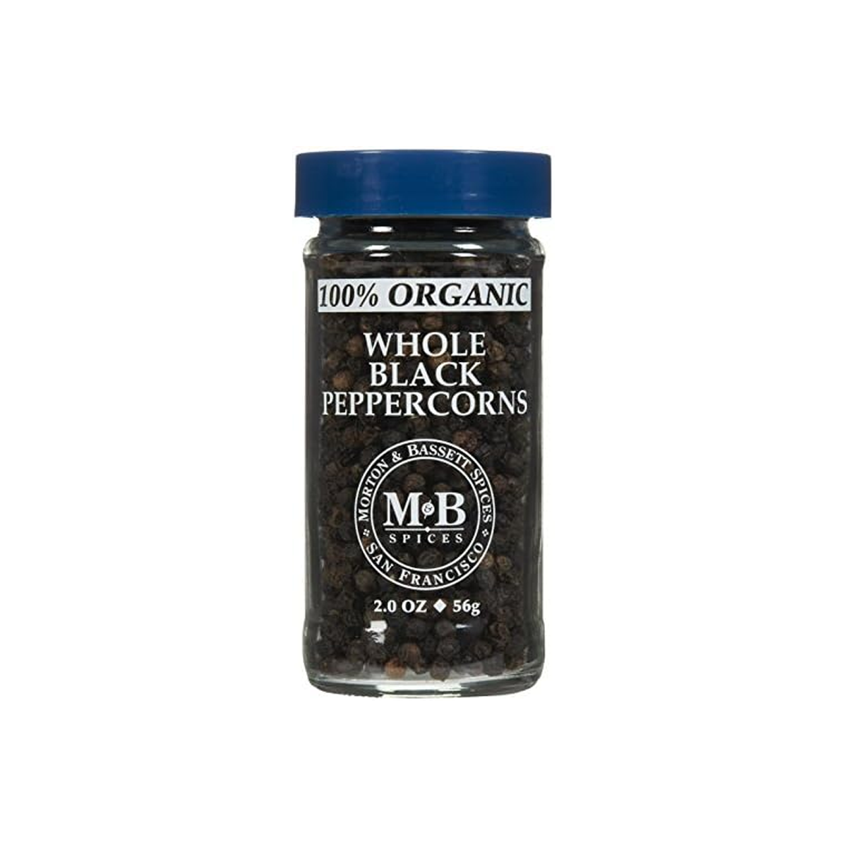 Morton & Bassett, Whole Black Peppercorns Organic Seasoning, Case Of 3, 2 oz