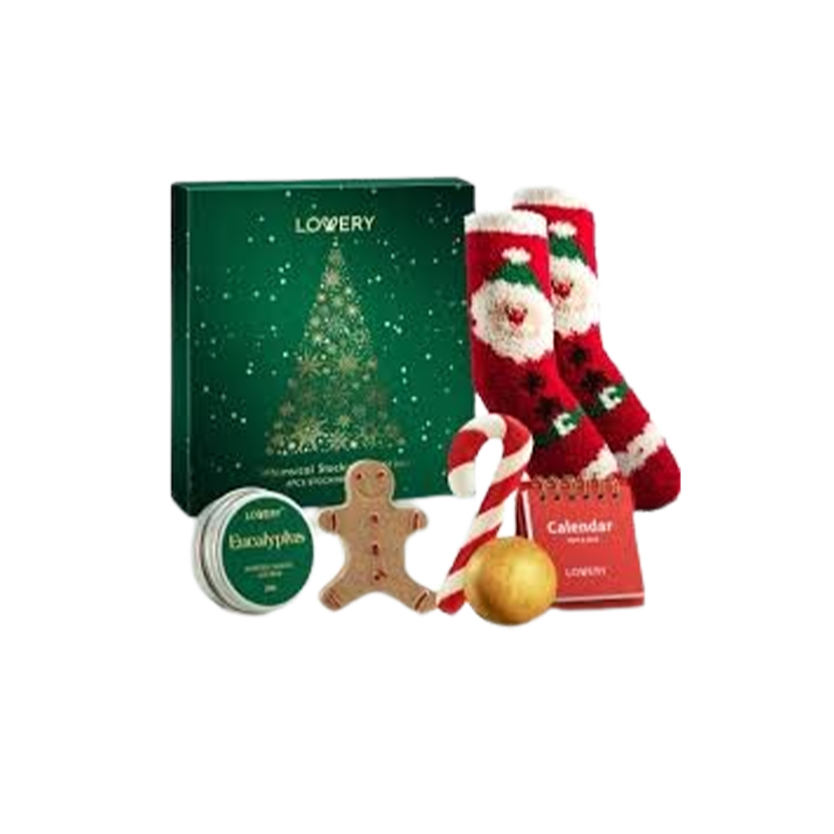 Lovery - 8-Pc. Stocking Stuffers, Christmas Calendar Bath & Body Gift Set - 2lb