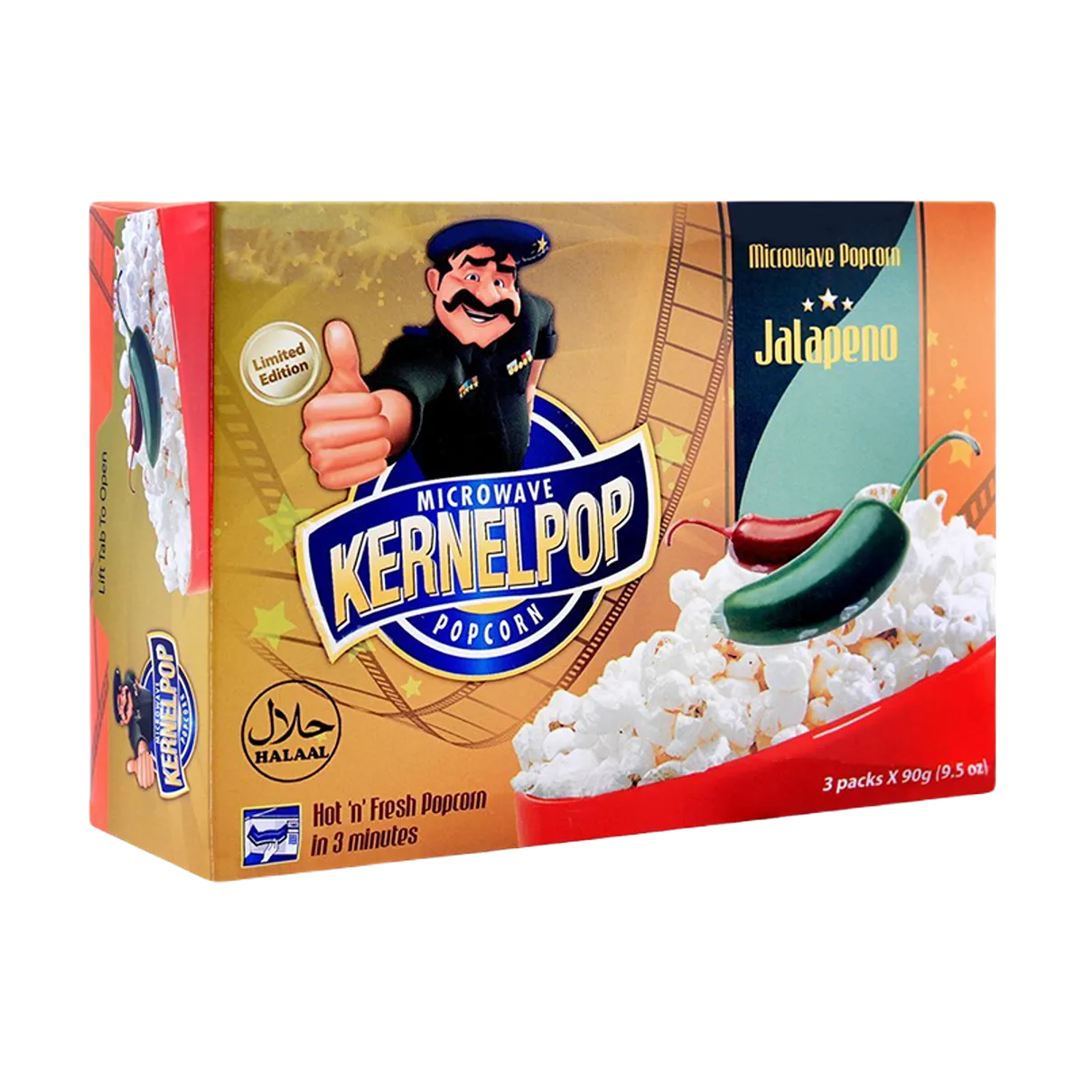 Kernal Pop Microwave Jalapeno 4x90g