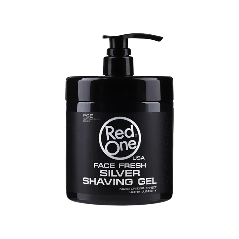 RED ONE SHAVING GEL WITH PUMP SILVER 1000ML
