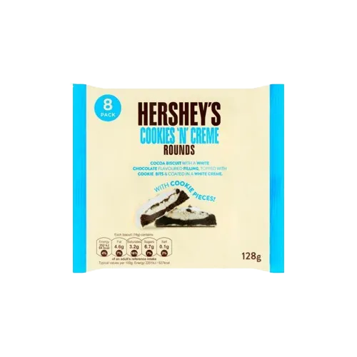 Hersheys 8 Cookies N Creme Rounds 128g