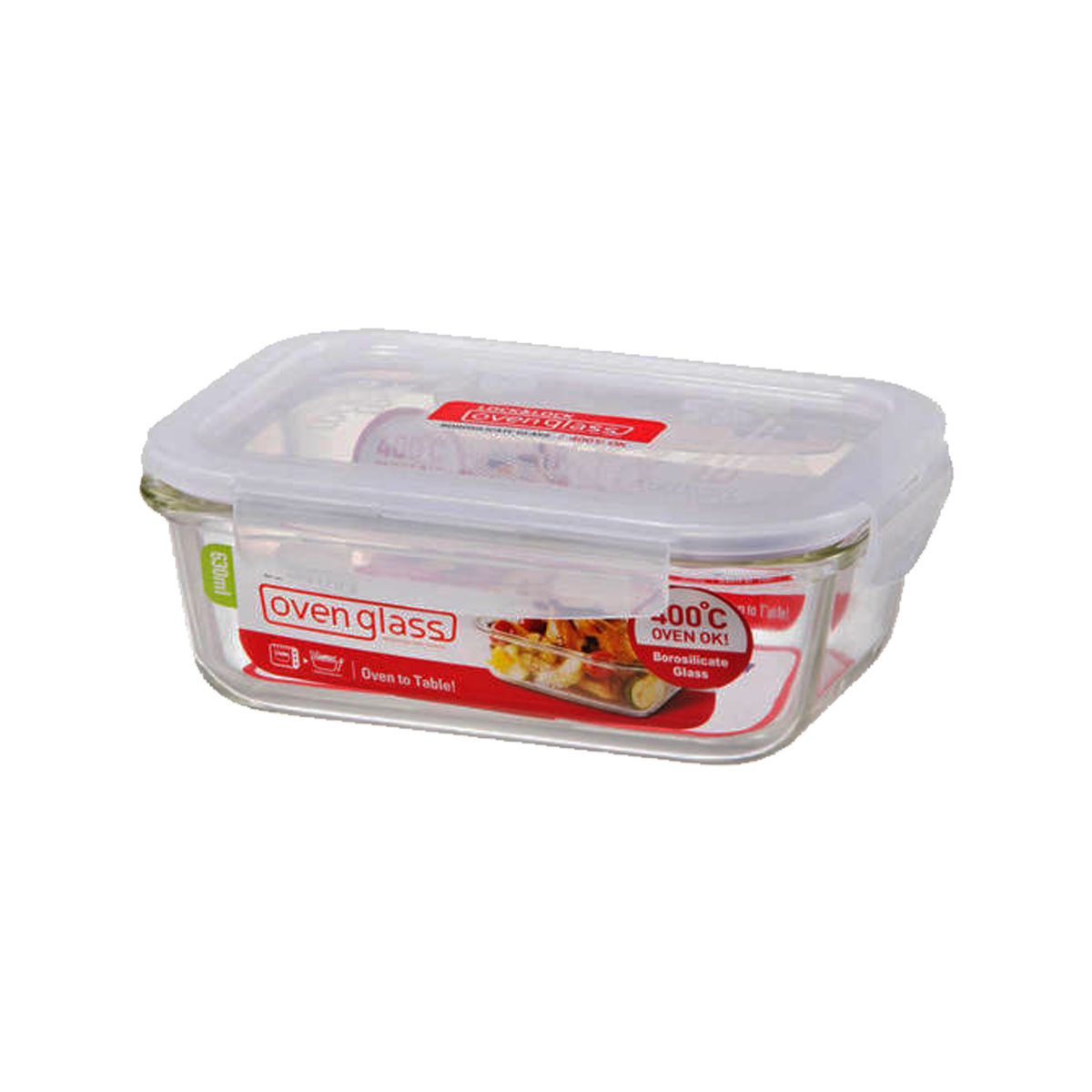 Lock n Lock Glass Euro Rectangle Container 630ml