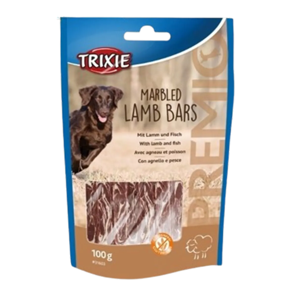 Trixie Dog Snack Marbled Lamb Bars 100g