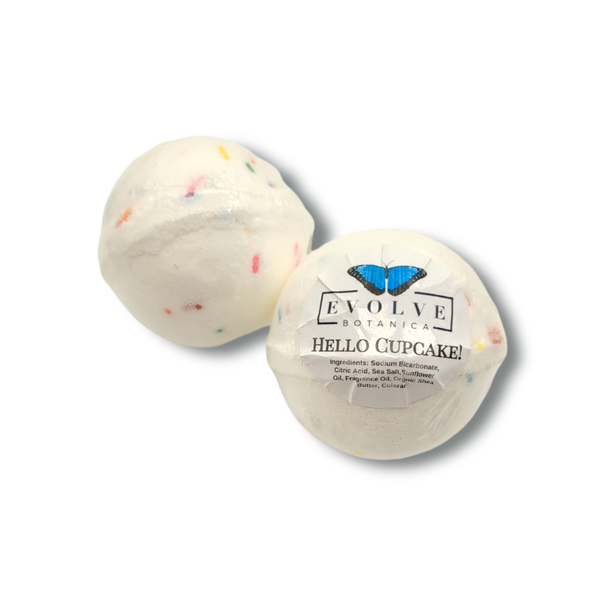 Evolve Botanica + Bath Bomb - Hello Cupcake! (Seasonal) + Case of 6 + 5 oz