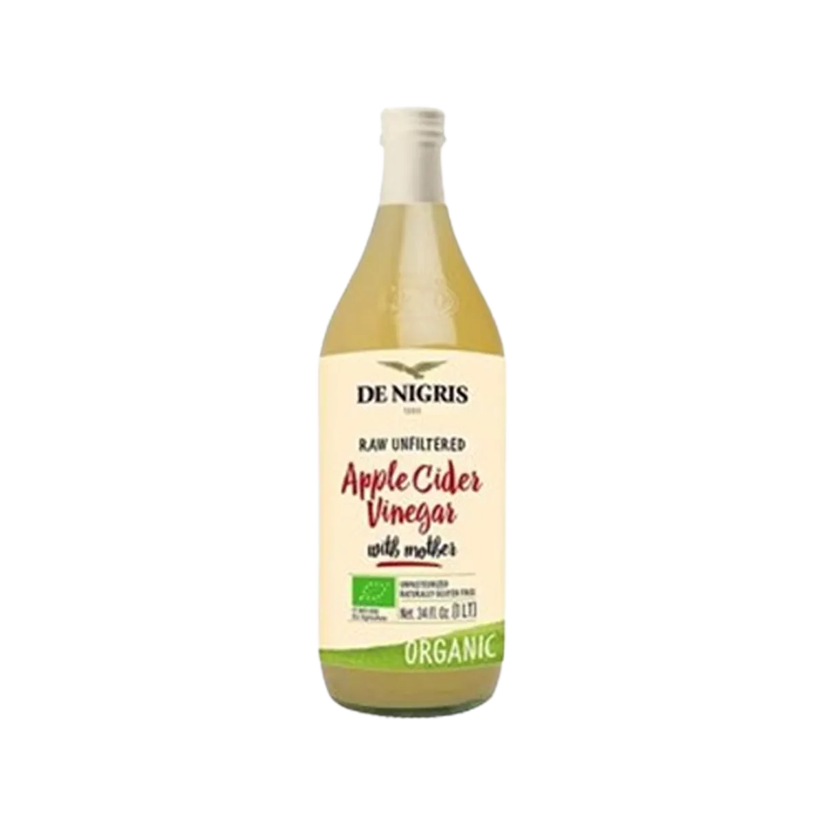De Nigris Organic Vinegar, Apple Cider 1Liter