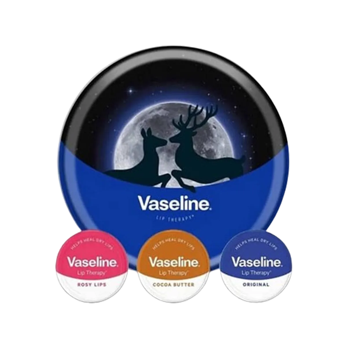 Vaseline Lip Therapy Selection Original Tin 3 Pack