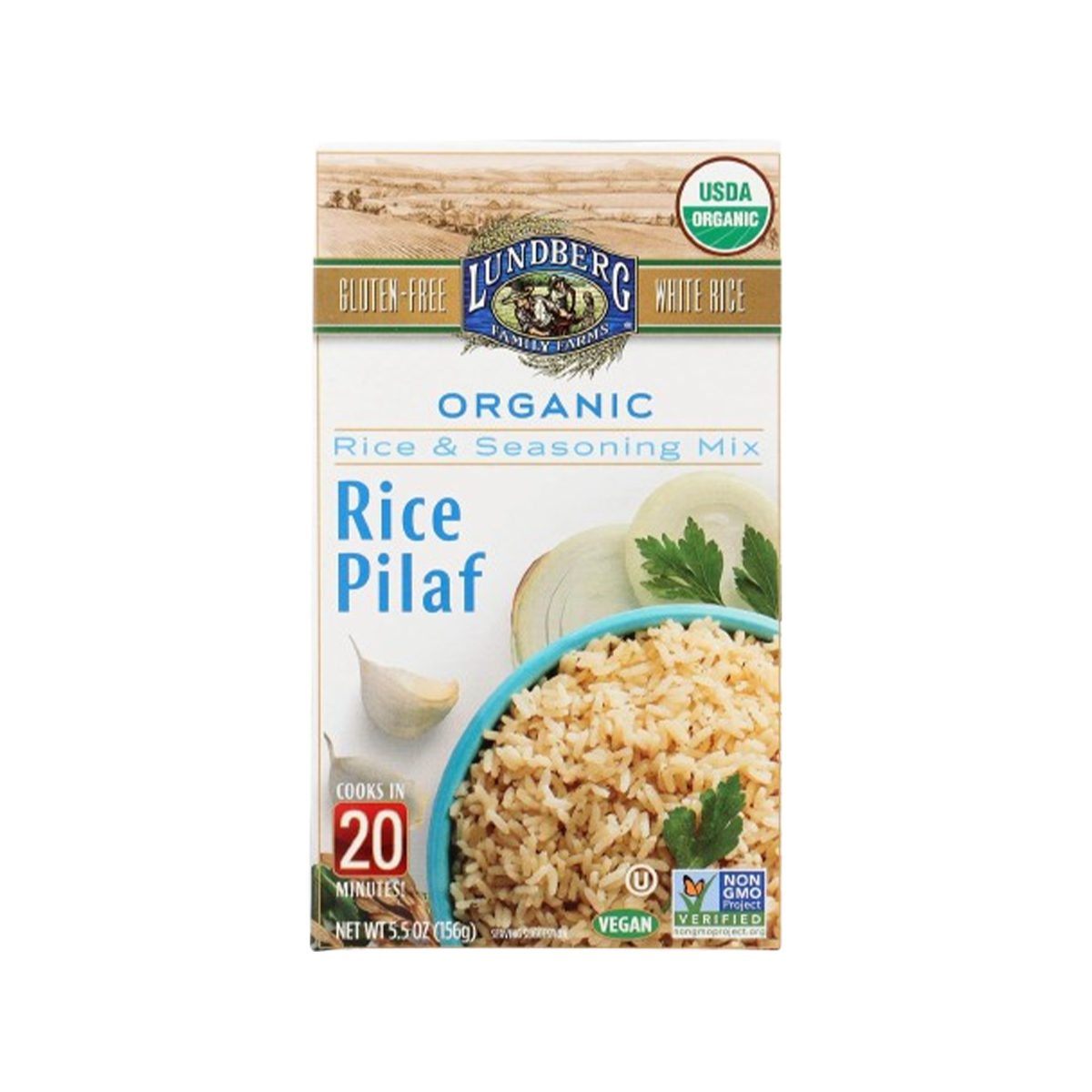 Lundberg Family Farms, Rice And Seasoning Mix White Rice Pilaf, Case Of 6, 5.5 oz