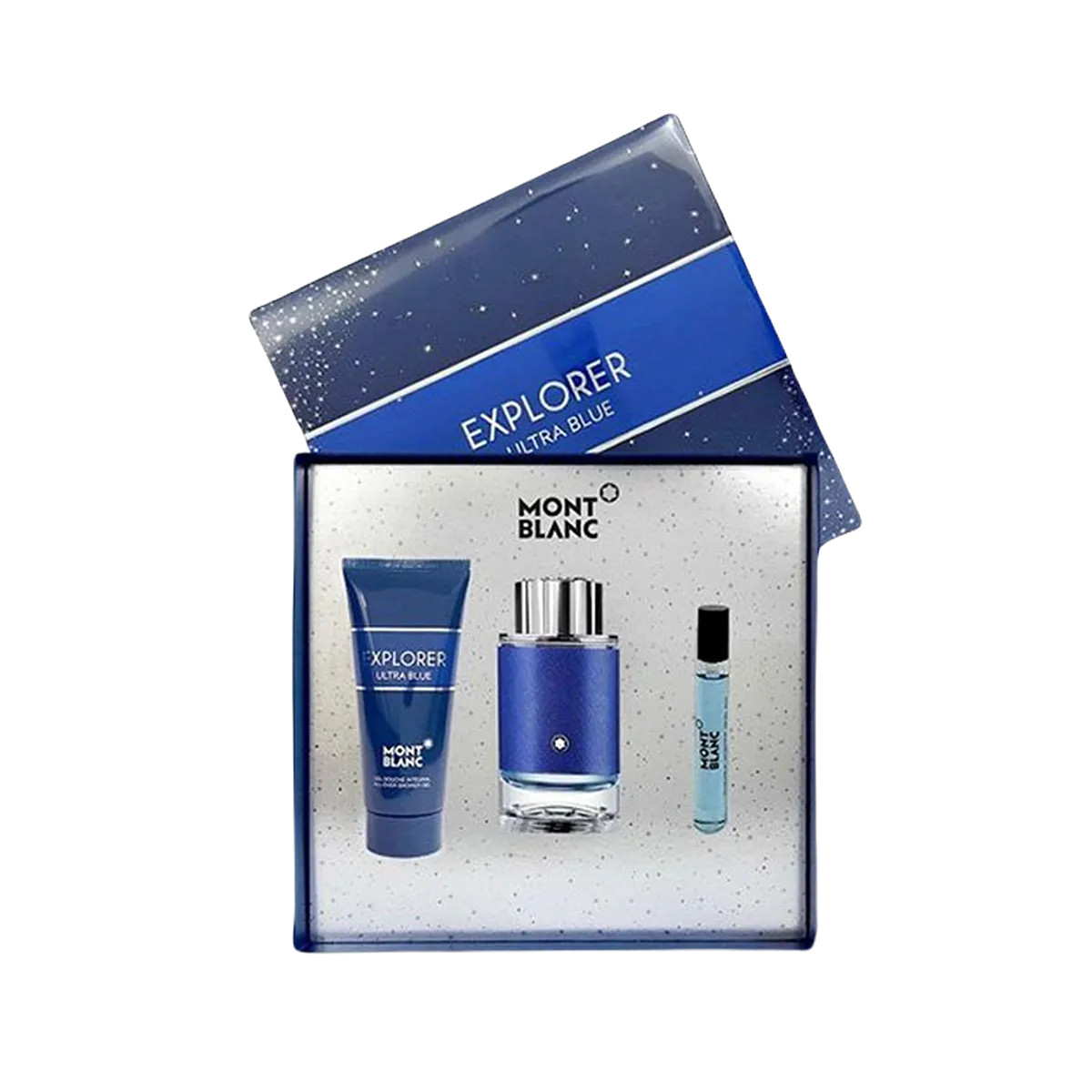 Mont Blanc Explorer Ultra Blue 3 Piece Gift Set With