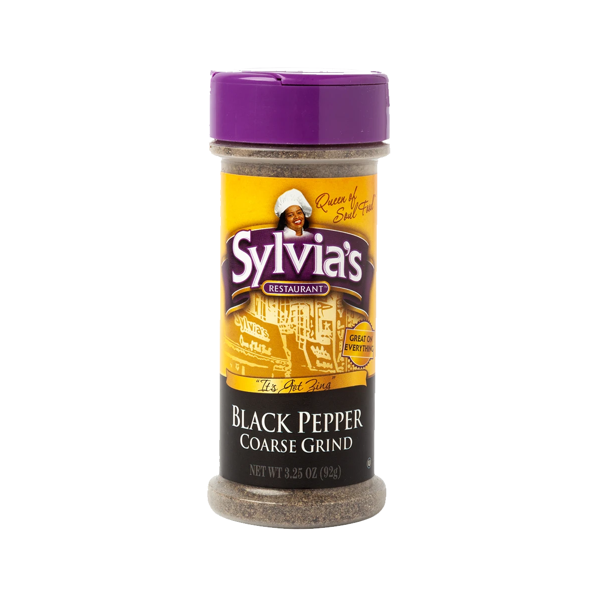 Sylvia's, Black Pepper Coarse Grind Seasoning, Case Of 12, 3.25 oz