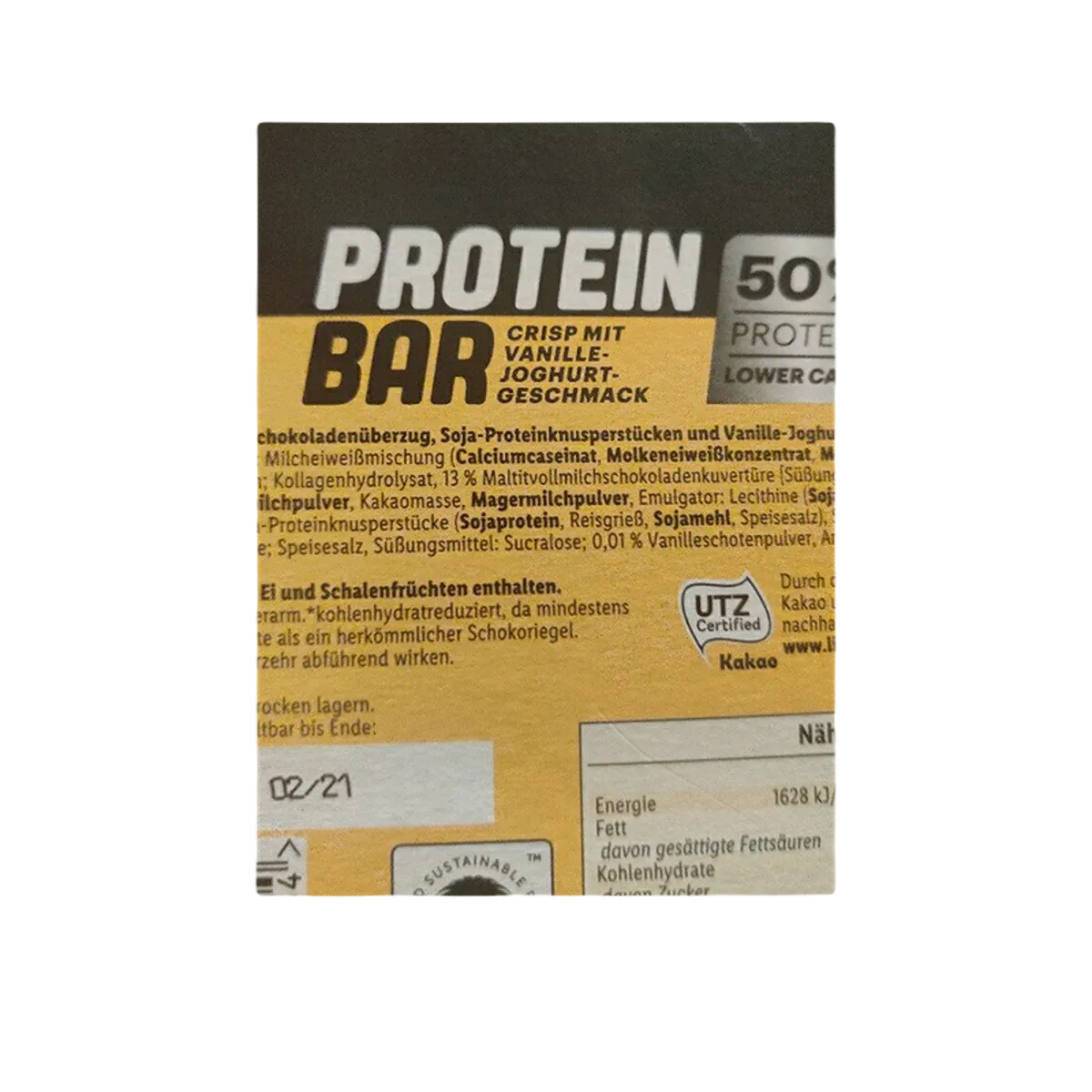 Protein bar Vanilla & Yogurt Iron Maxx Nutrition GmbH 45