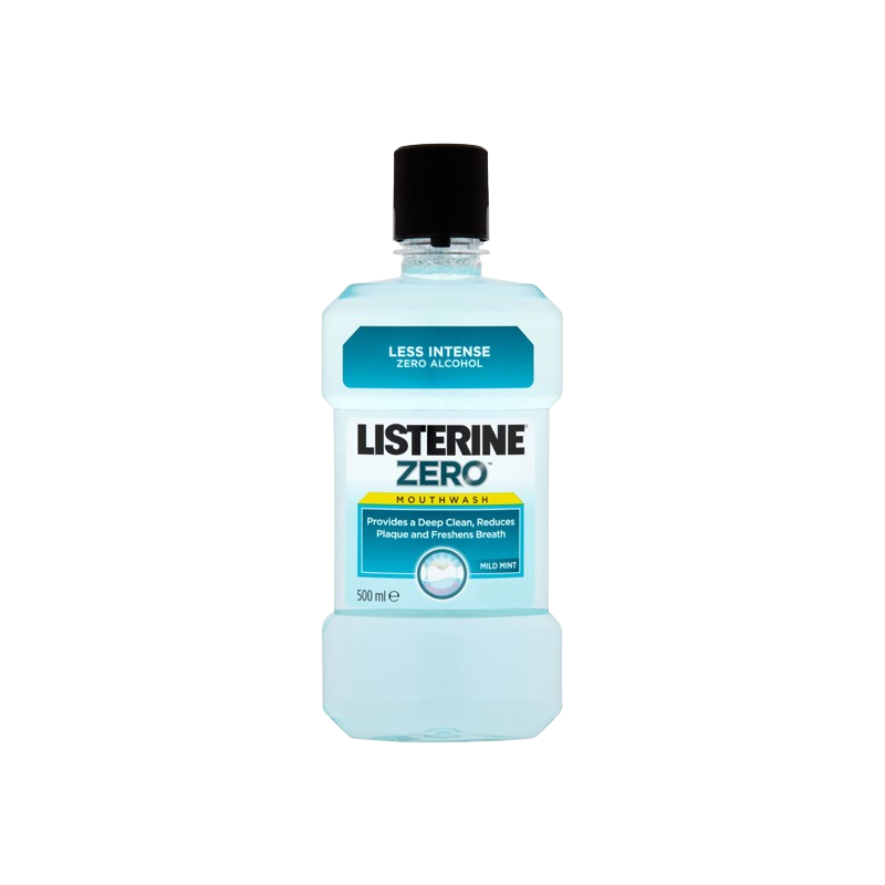 Listerine Zero Alcohol Less Intense Mild Mint Mouthwash