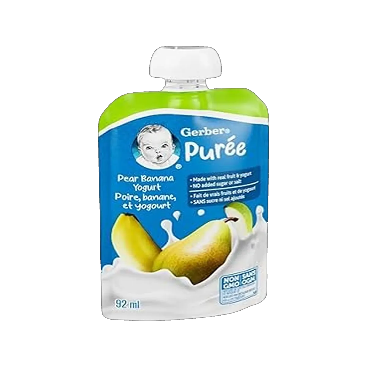 Gerber pure banana & pear yogurt 92ml