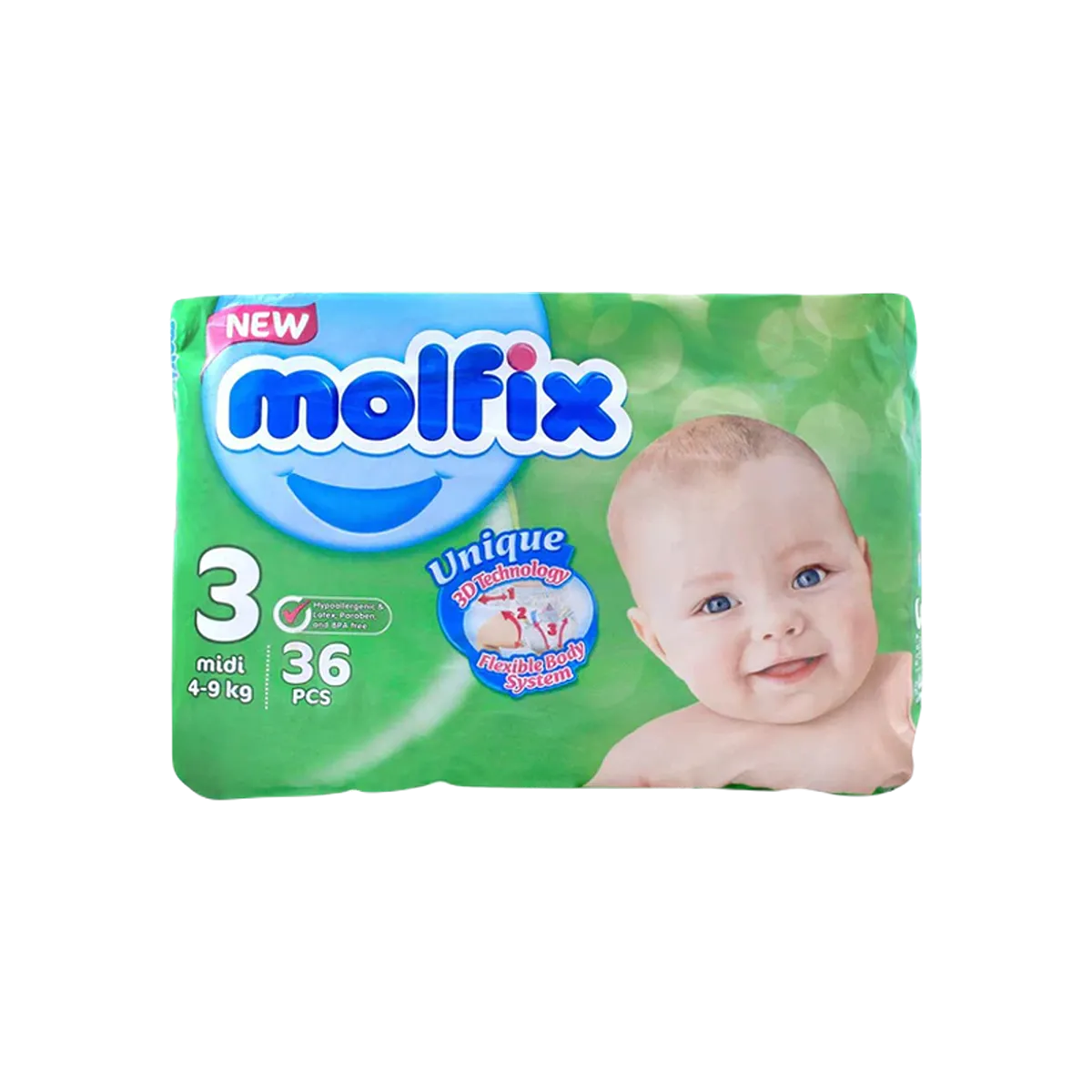 Molfix Diaper Midi 4-9kg 34pcs