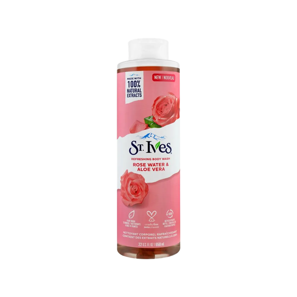 St Ives ROSE WATER & ALOE VERA 650ML