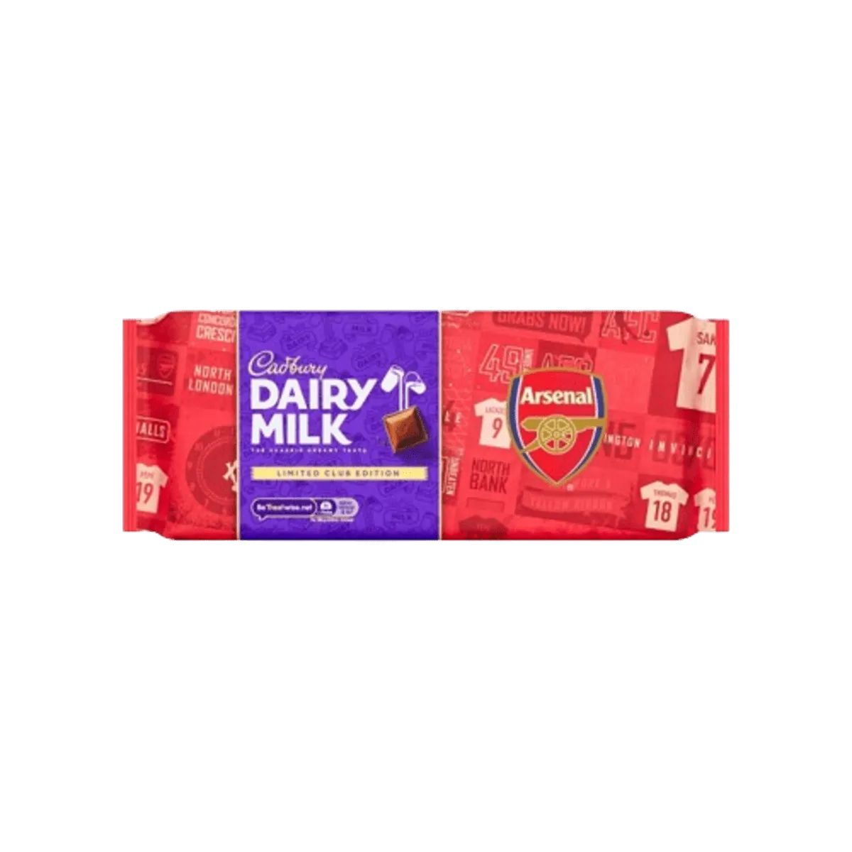 Cadbury Dairy Milk Arsenal Block 360g