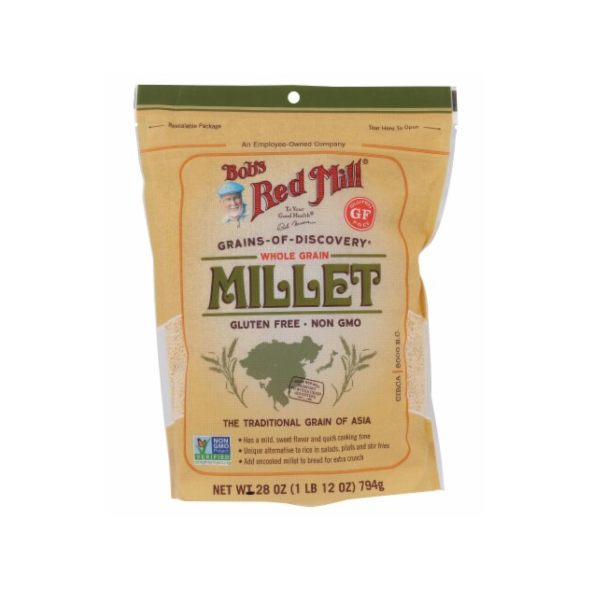 Bob's Red Mill, Millet Whole Grain Gluten Free, Case Of 4, 28 oz