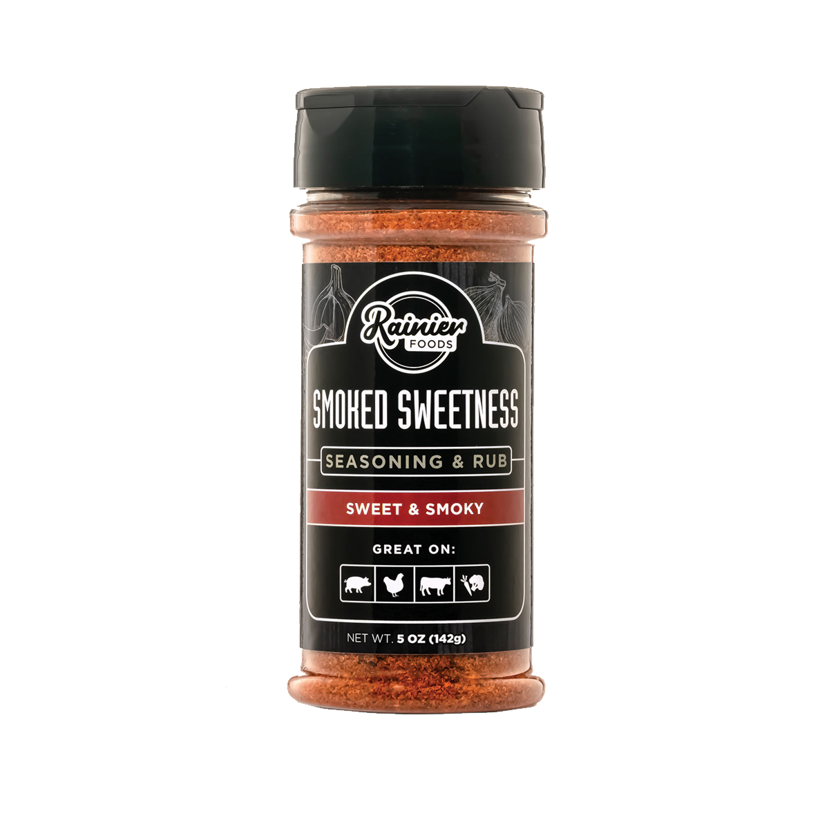 Rainier Foods Premium Seasonings Smoked Sweetness Rub - Case of 6 - 5 oz