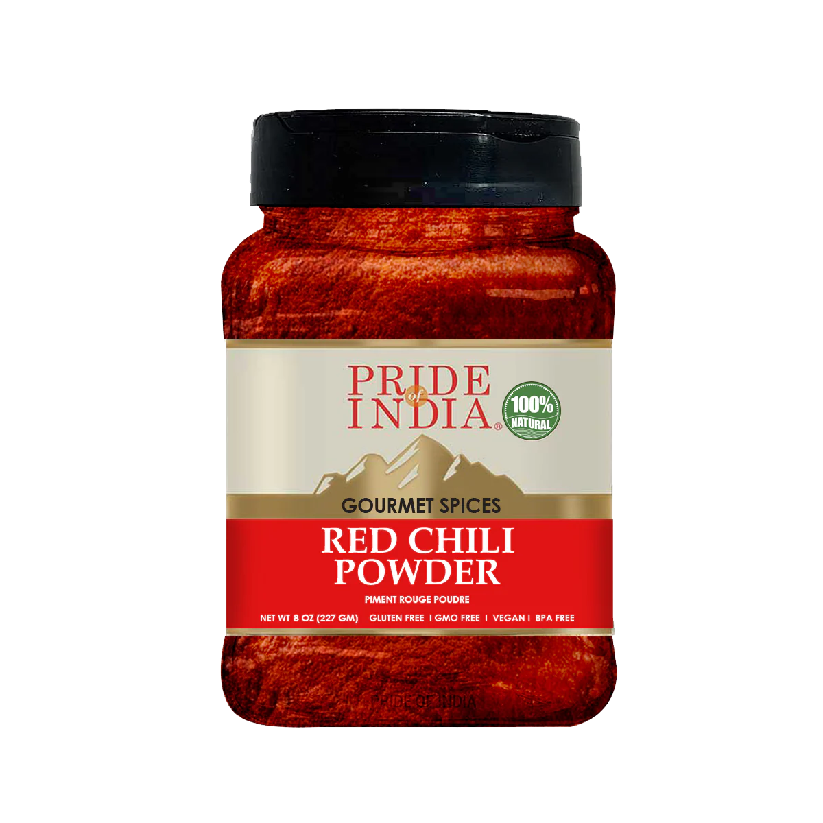 PRIDE OF INDIA Red Chili Ground - Case of 6 - 8 oz