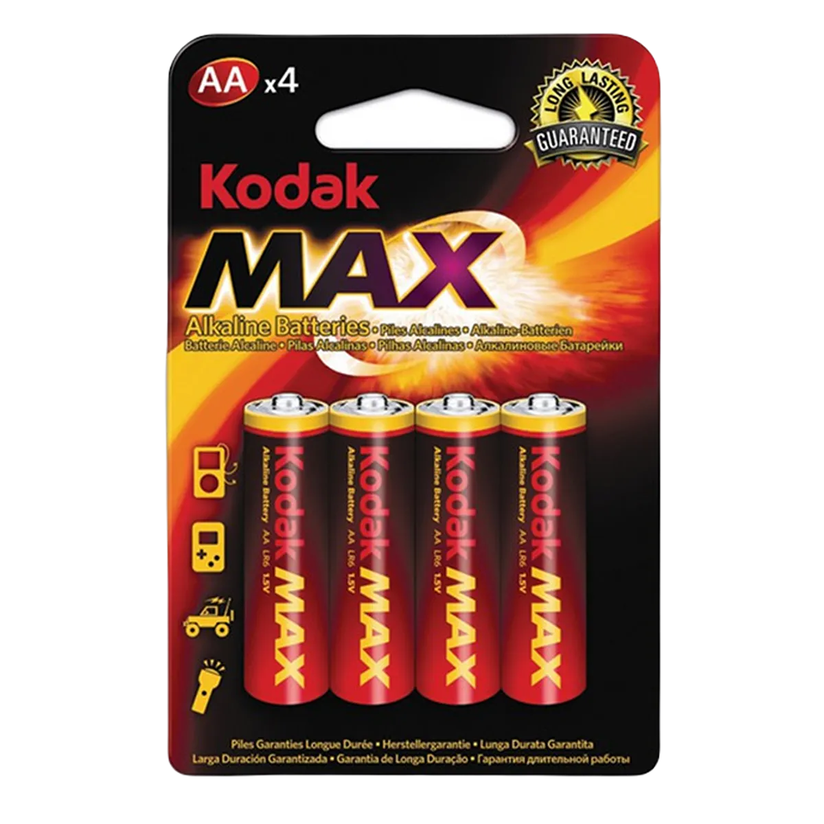 KODAK Piles Max Alcalines LR6 (Blister de 4)