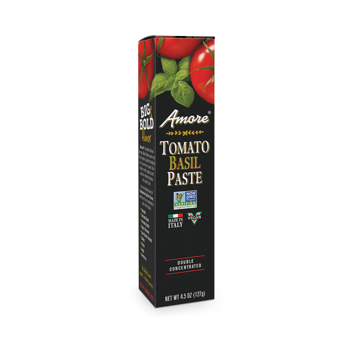 Amore, All Natural Double Concentrated Tomato Basil Paste, Case Of 12, 4.5 oz