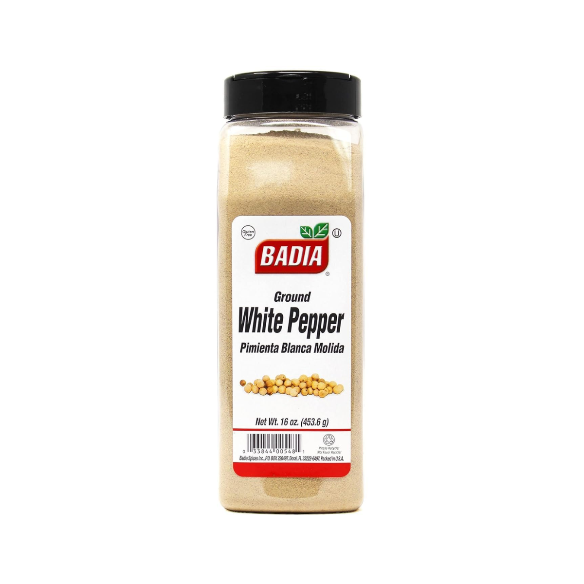 Badia, Ground White Pepper, Case of 6, 16 oz