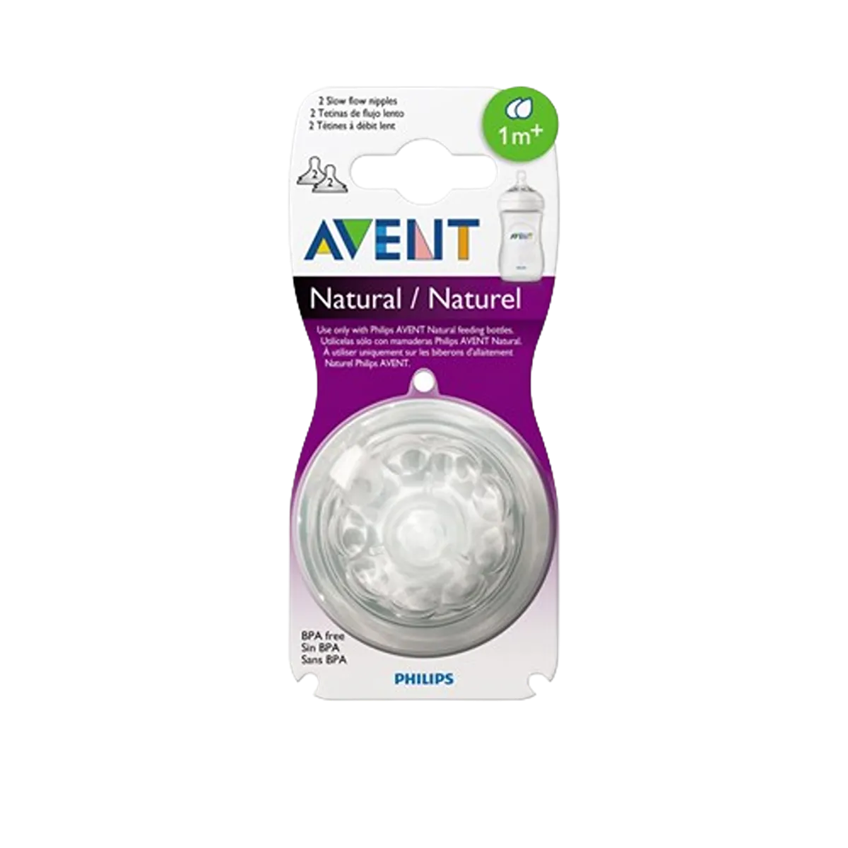 Philips AVENT BPA Free Natural Slow Flow Nipples