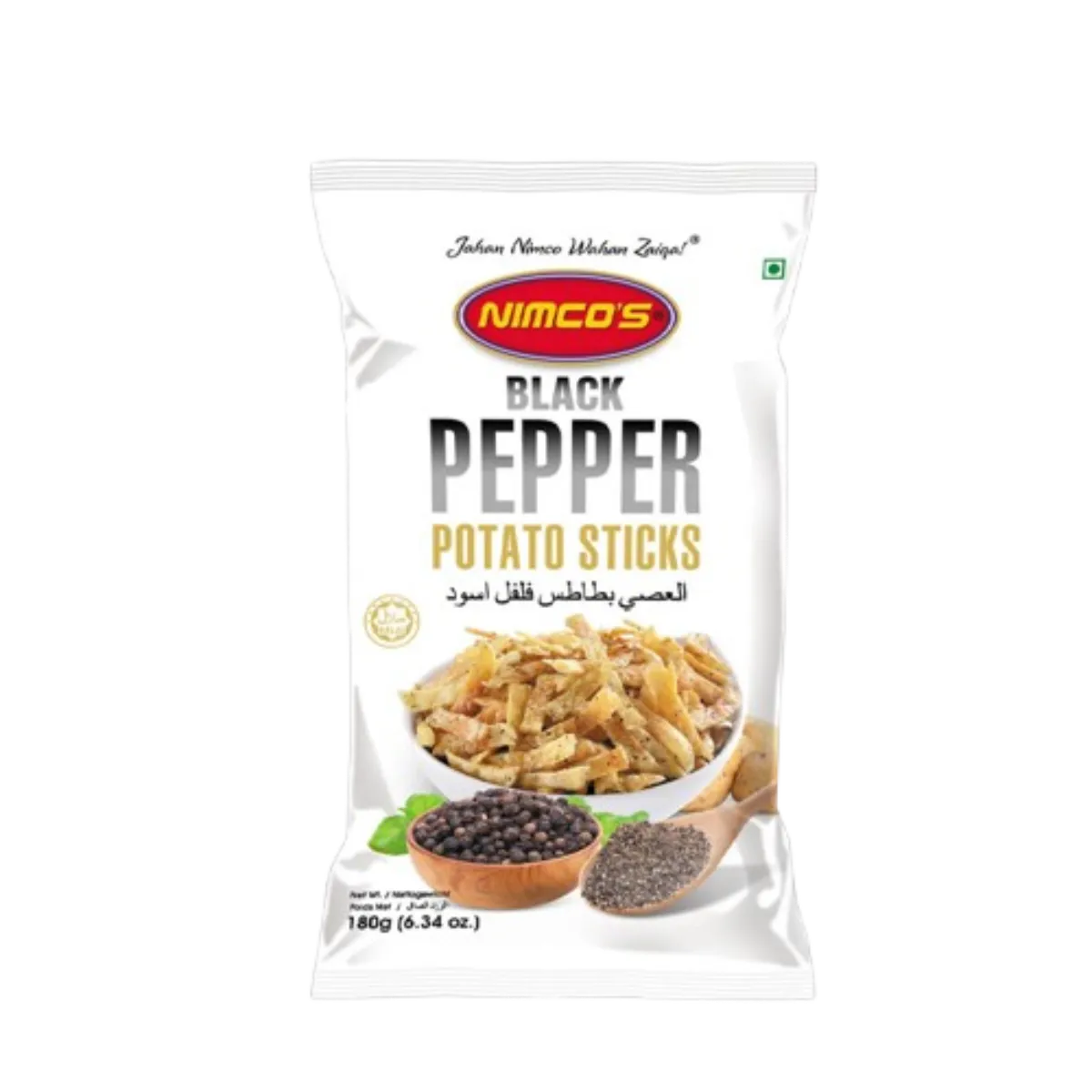 Nimco's Black Pepper Potato Sticks 180 Grams