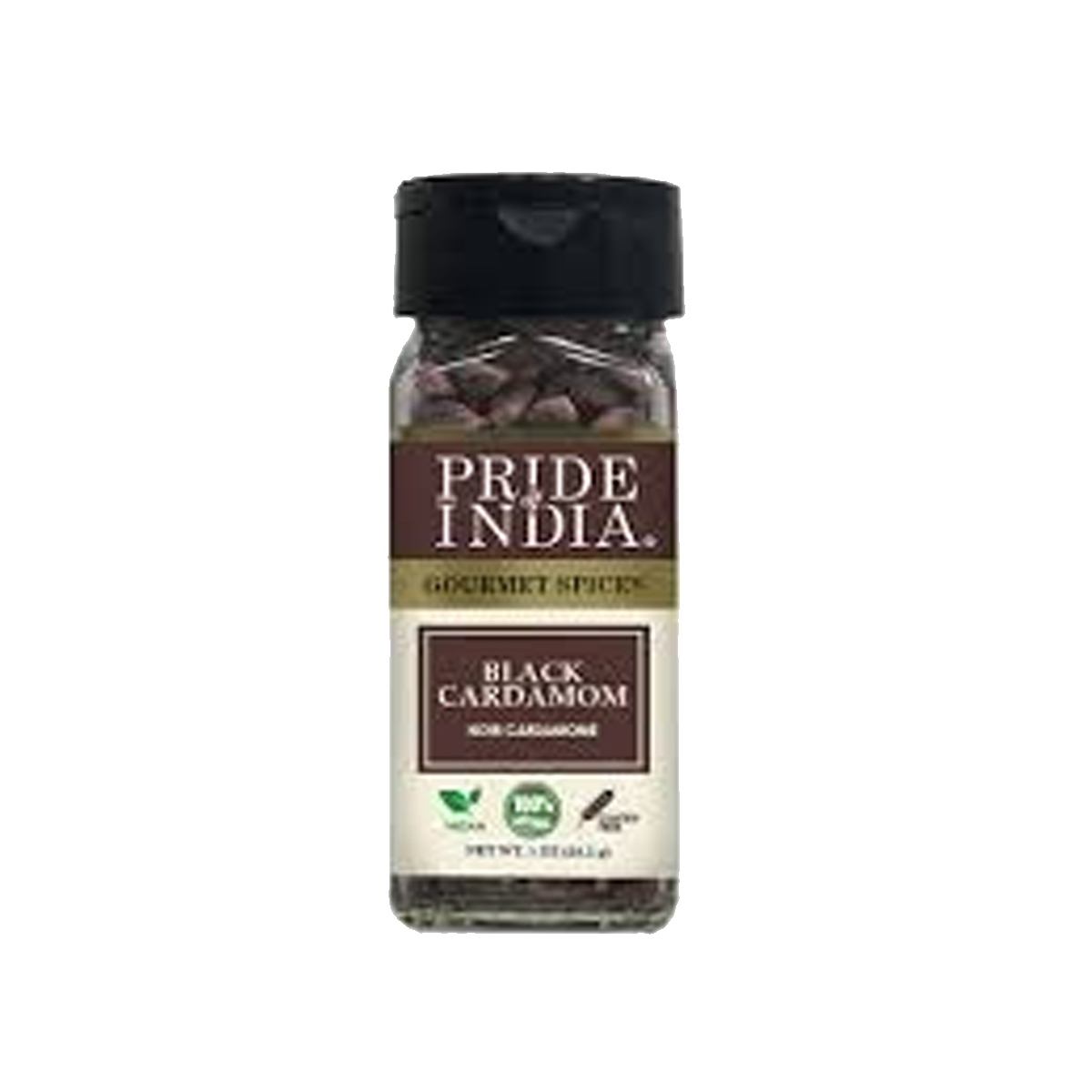 PRIDE OF INDIA Black Cardamom Whole - Case of 6 - 5 oz