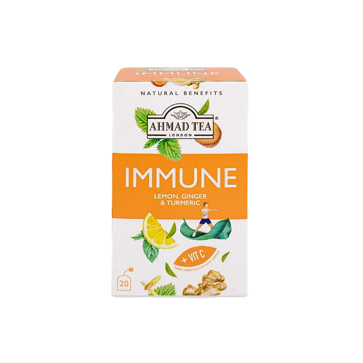 Ahmed Tea Immune Lemon,Ginger 20bags