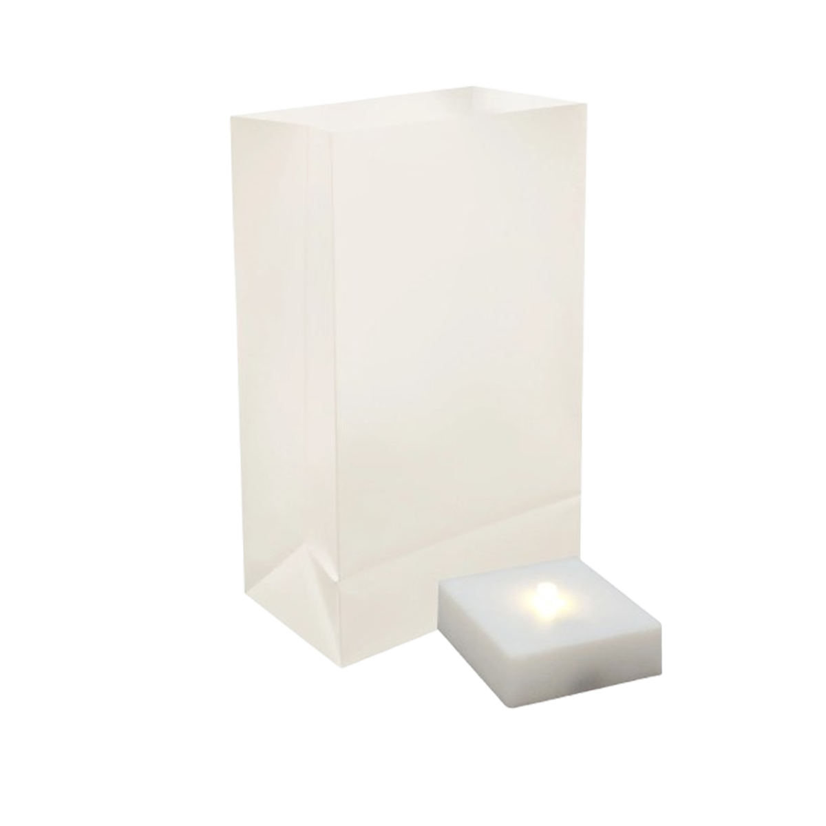 LumaBase Electric LED Luminaria Kit, White - Set of 6