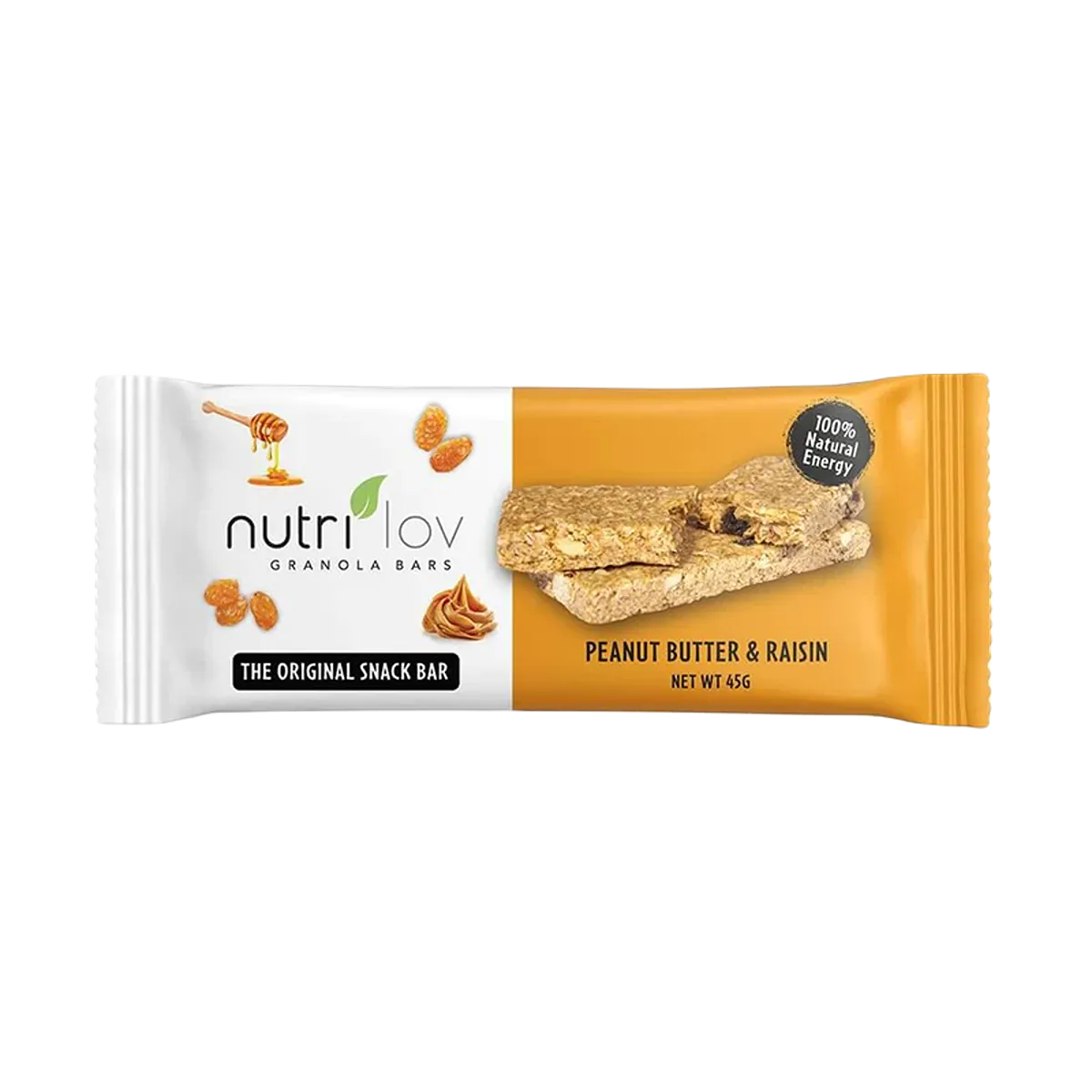 Nutrilov Peanut Butter& Raisin Granola Bar 45 Gm