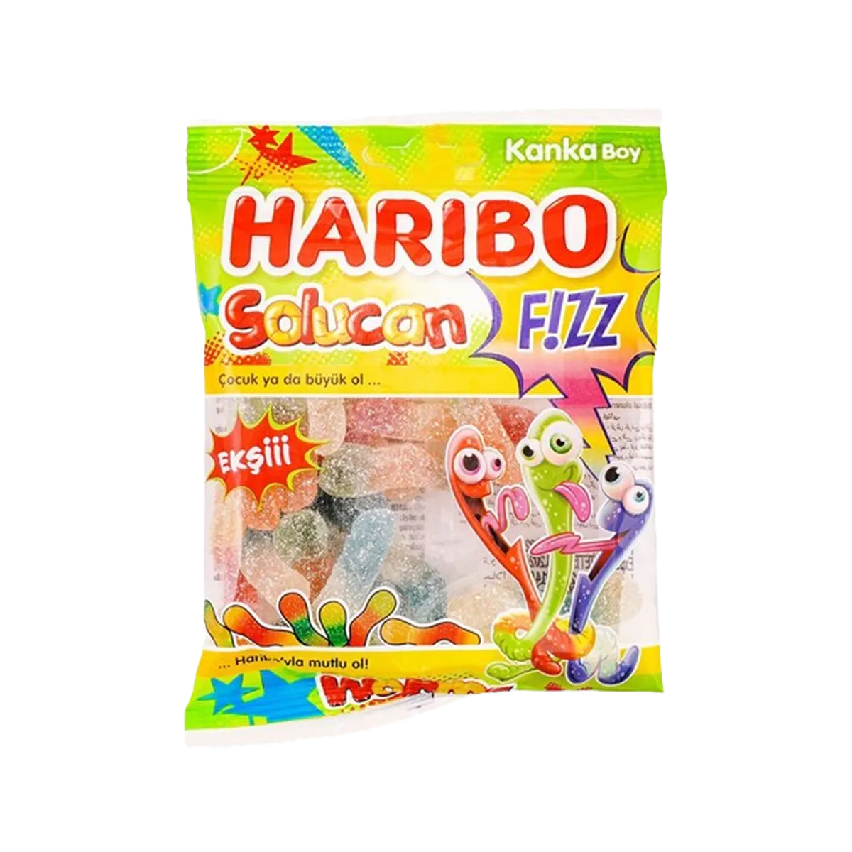 Haribo Warms Fizz Jelly 70gm