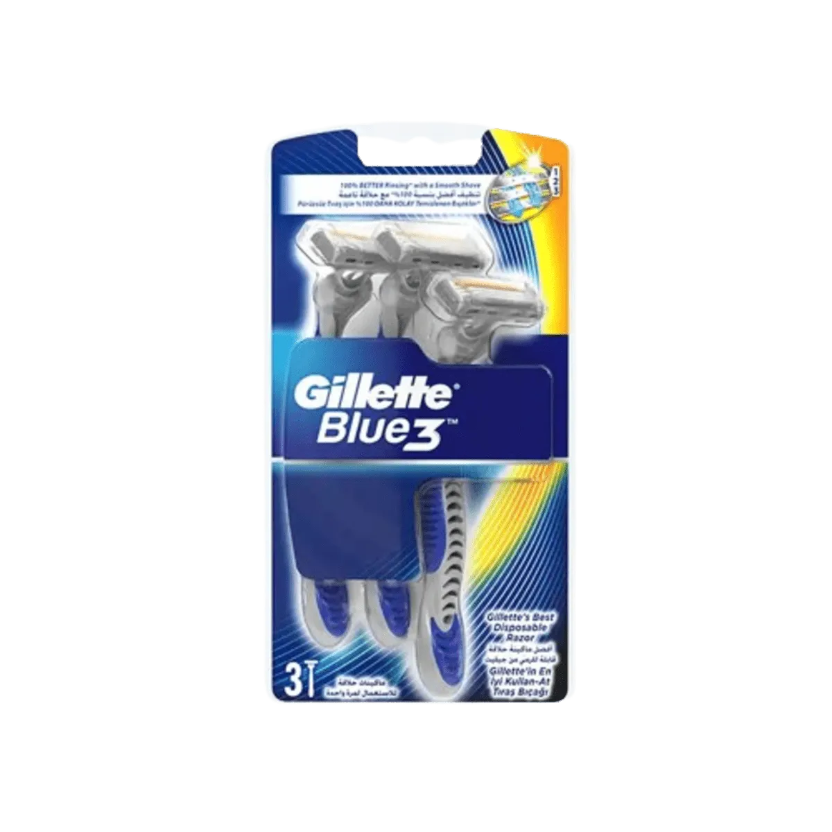 Gillette Blue-3 Disposable Razor 3Pcs