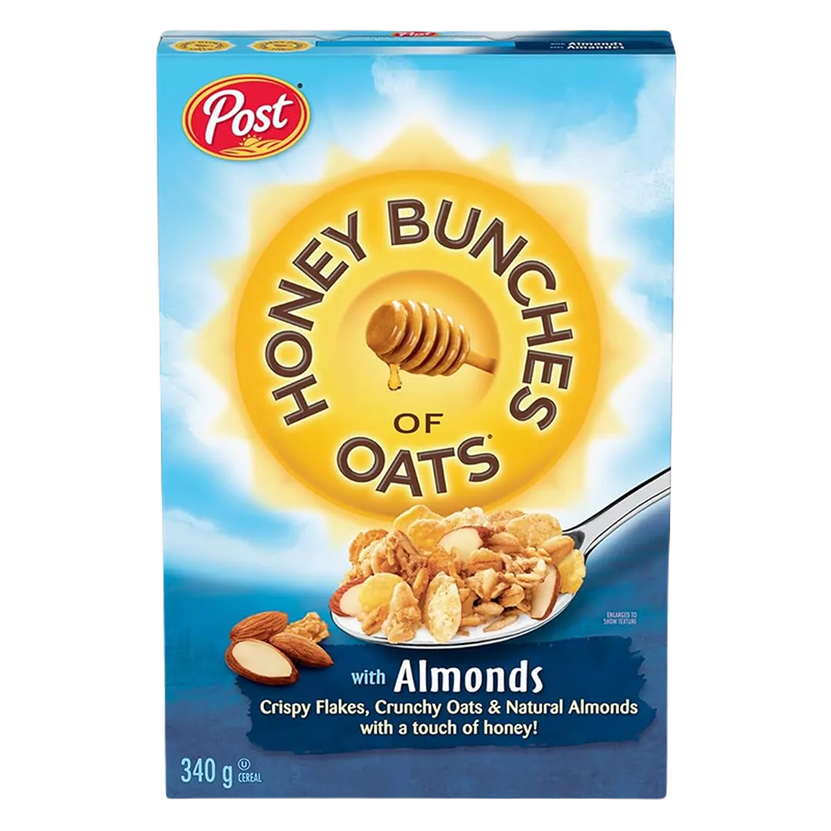 Post Almond Flavoured Cereal, Honey Bunches of Oats 340g