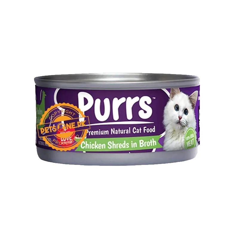 Purrs Chicken Shreds In Broth Cat Food Tin 400g