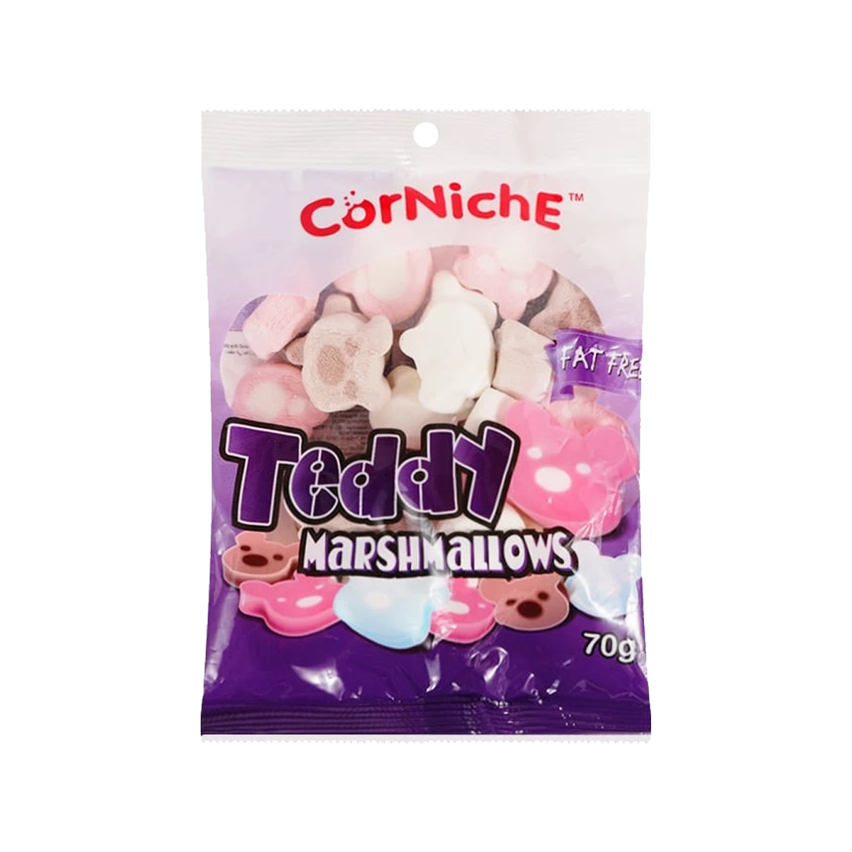 Corniche Fat Free Teddy Marshmallows Assorted 70g