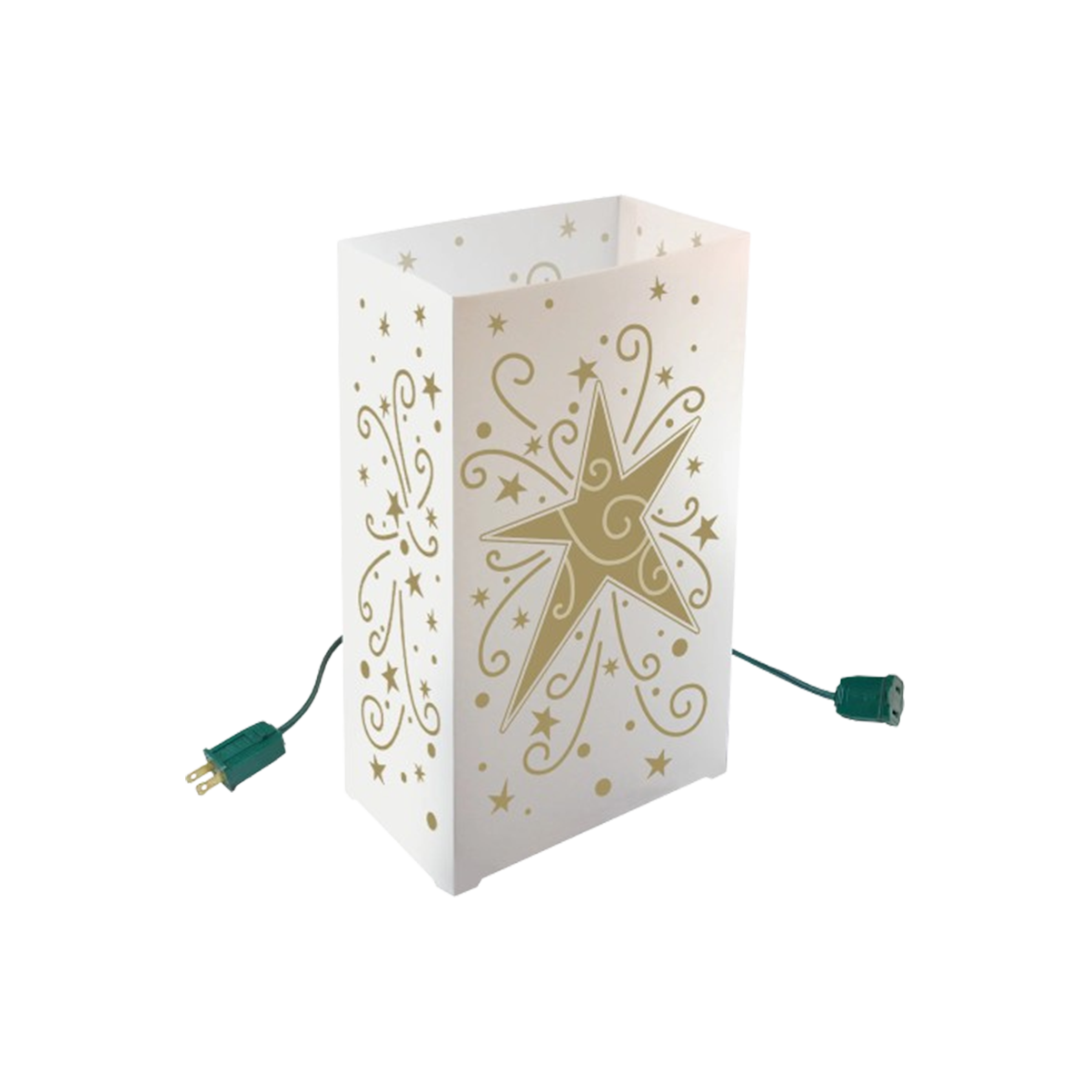 LumaBase Electric Luminaria Kit, Gold Star  - Set of 10