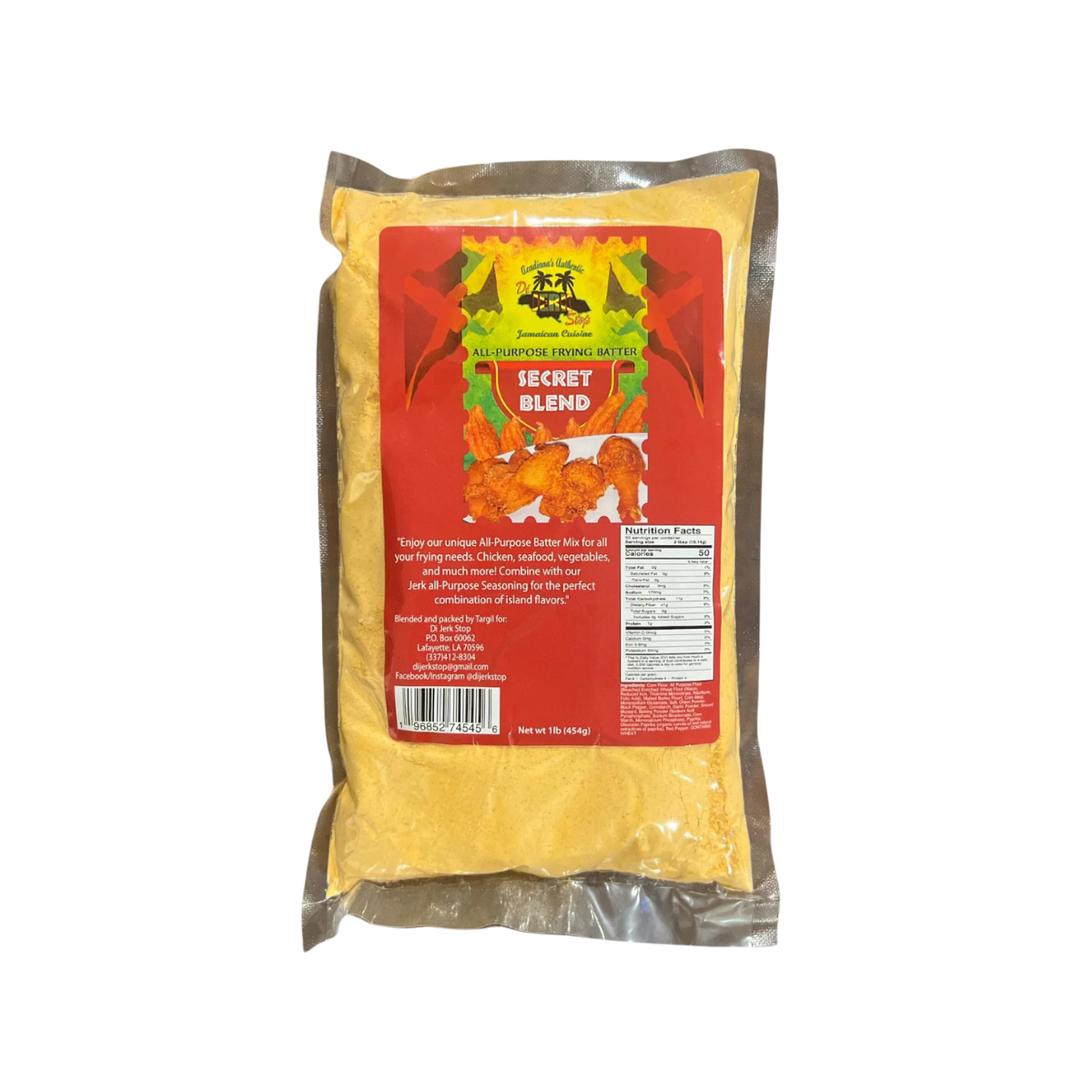 DI JERK STOP All Purpose Frying Batter - Case of 24, 1lb