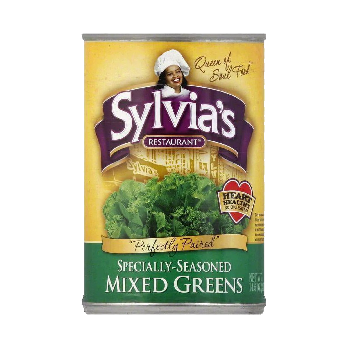 Sylvia's, Turnip Greens Specially Seasoned, Case Of 12, 14.5 oz