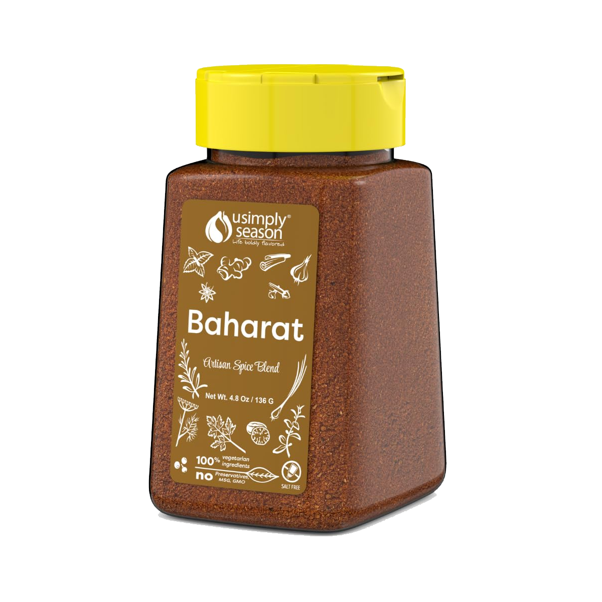 USimplySeason's Baharat Seasoning Spice Blend, Case of 16 - 4.8oz