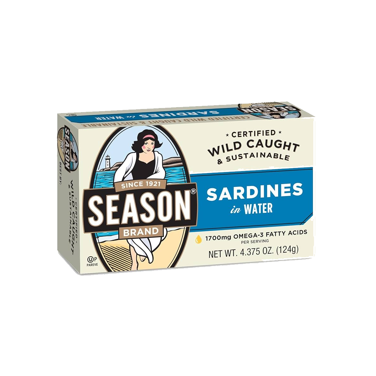 Season, Wild Caught Sardines In Water, Case Of 12, 4.38 oz