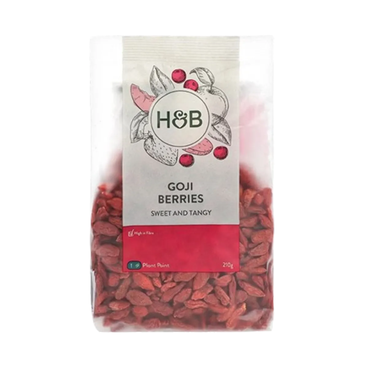 H B Goji Berries Sweet And Tangy 210g