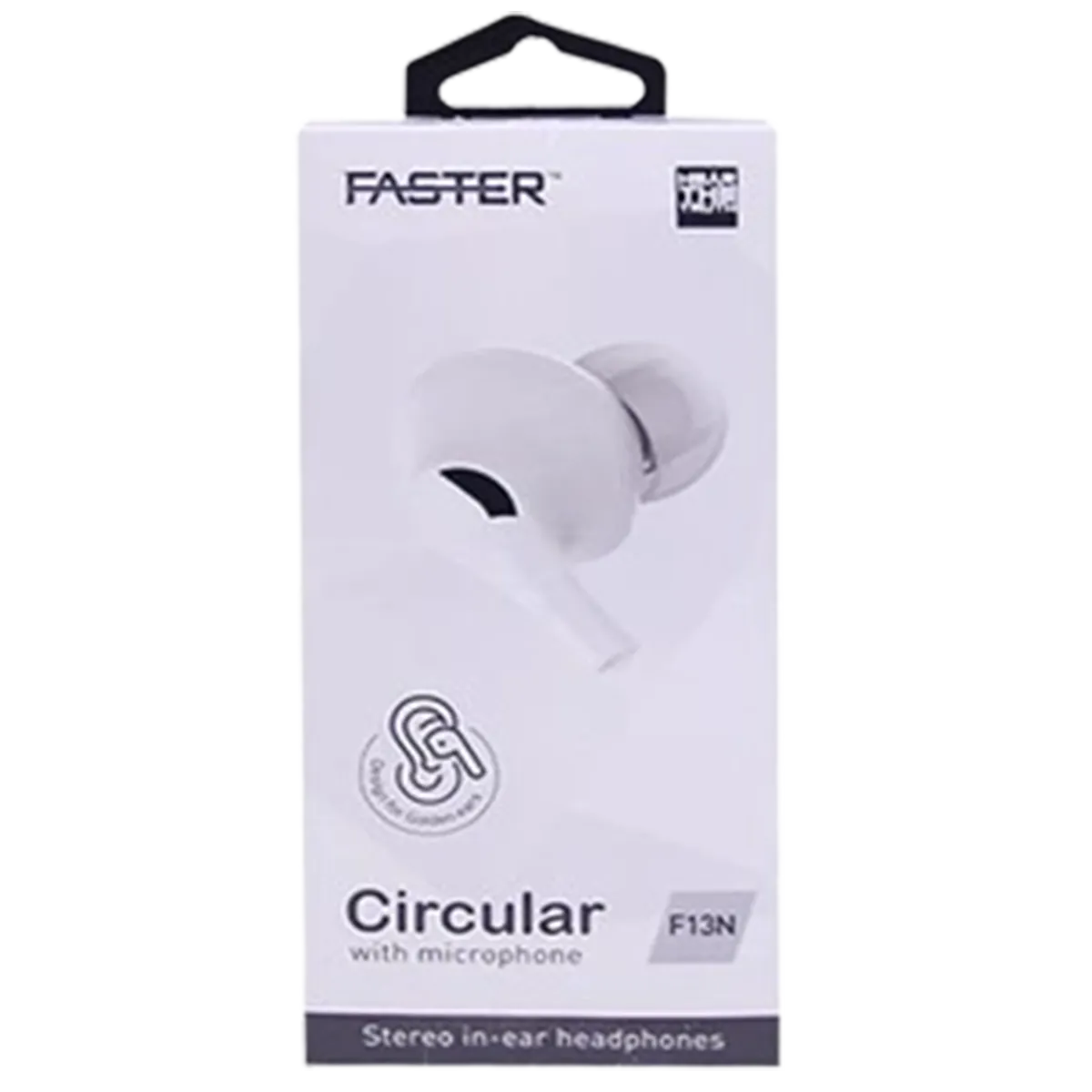 Faster Circular Ear Phone F13N white