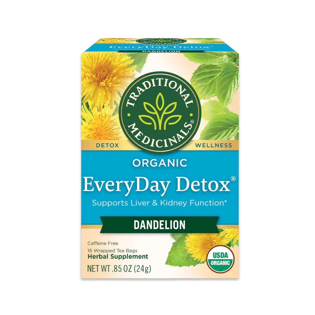 Traditional Medicinals Organic EveryDay Detox Dandelion Tea 16 count