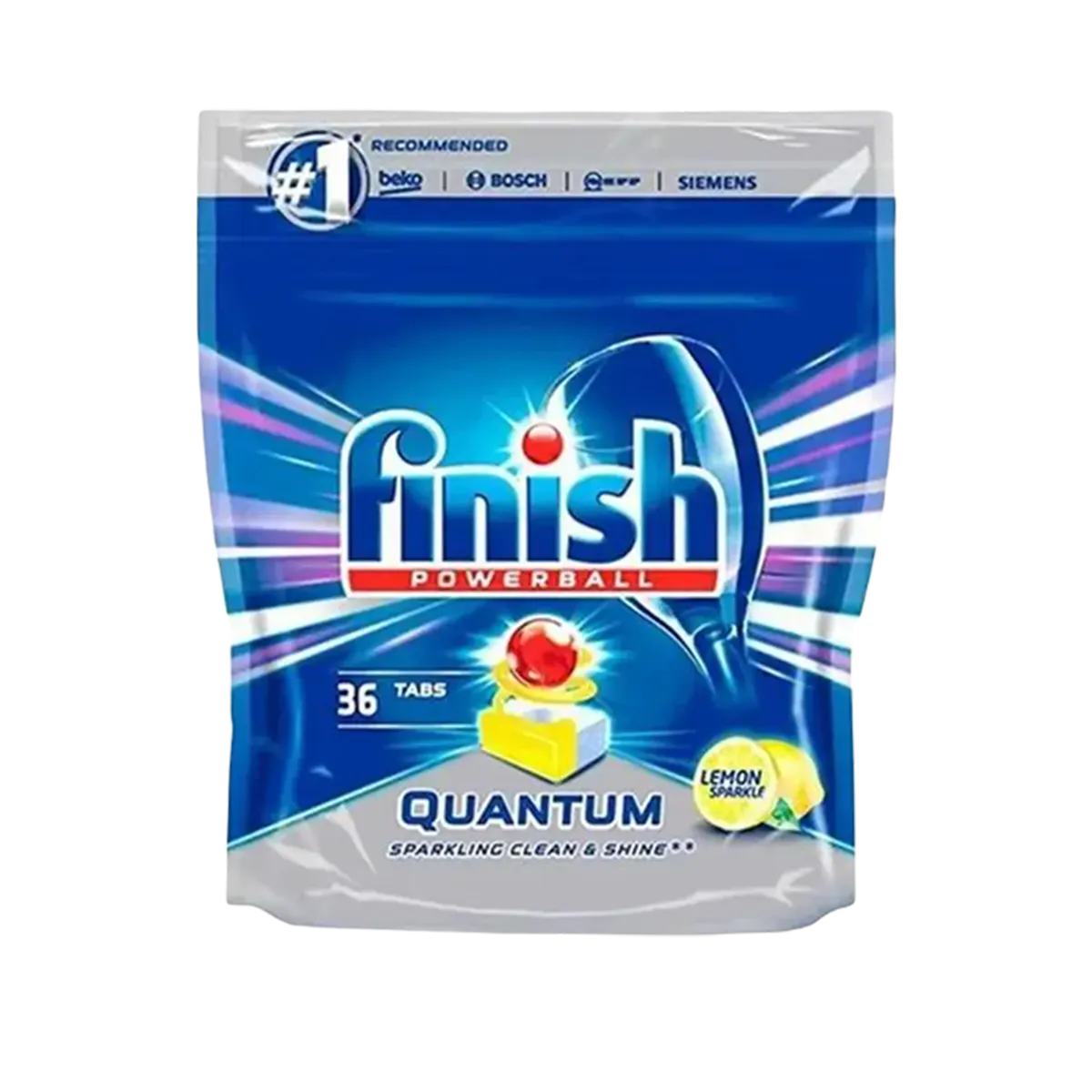 Finish Powerball Quantum Dishwasher Lemon 36 Capsules