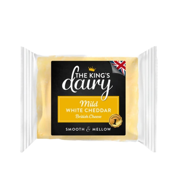 The Kings Dairy Organic White Cheddar 200g Mild
