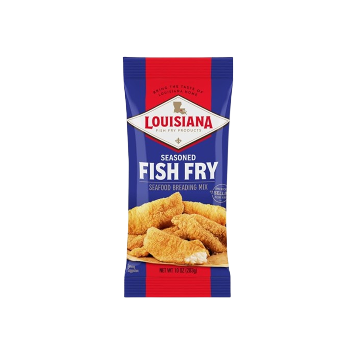 Louisiana Fish Fry, Seasoned Crispy Fish Fry Seafood Breading Mix, Case Of 12, 10 oz