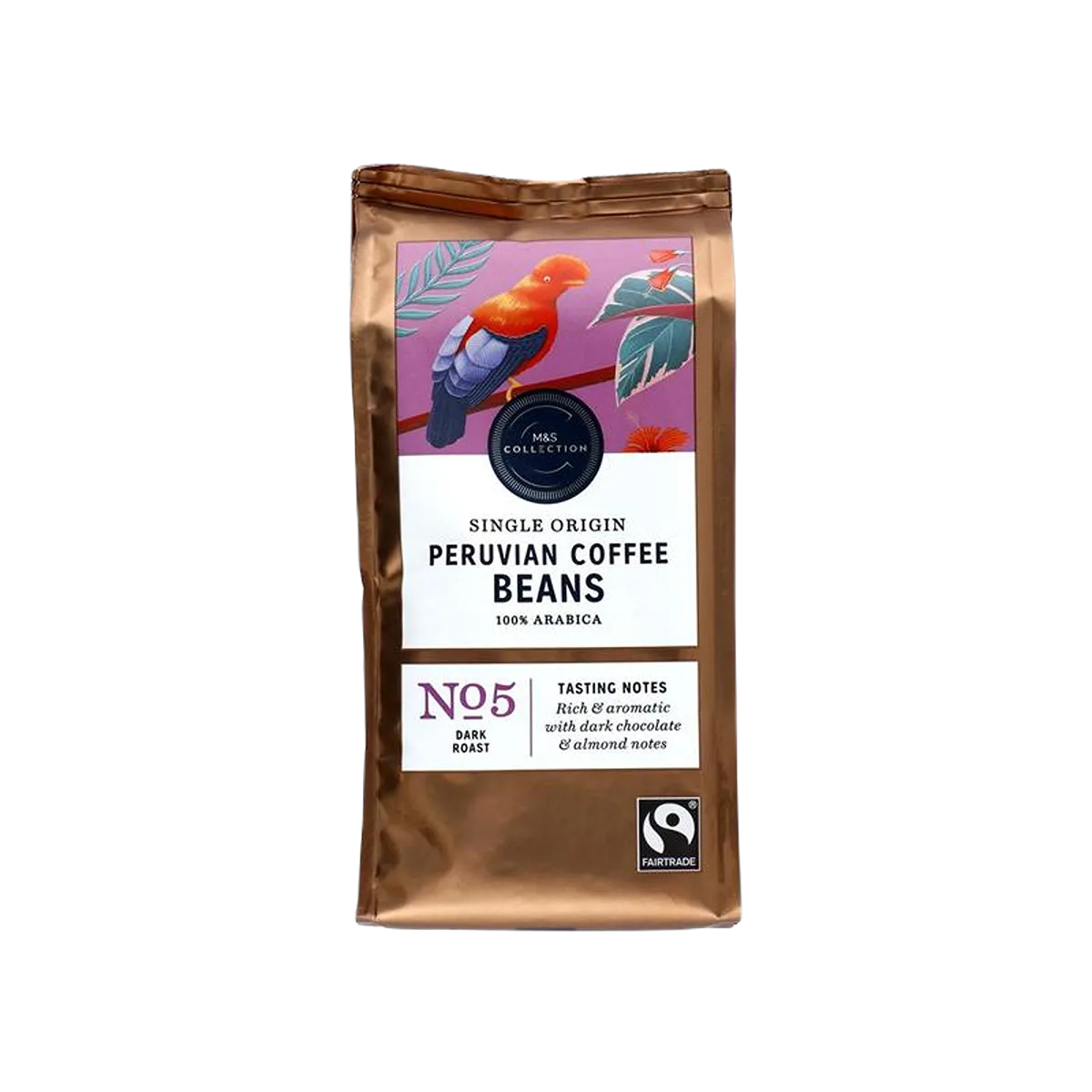 M&S Peruvian Coffee Beans Strength No.5 Intense 227g