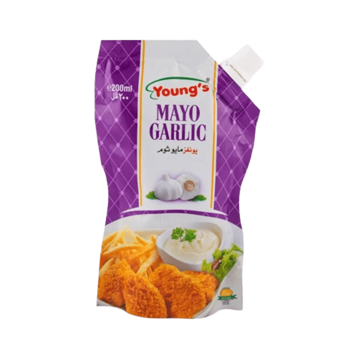 Young's Mayo Garlic Pouch 200ml