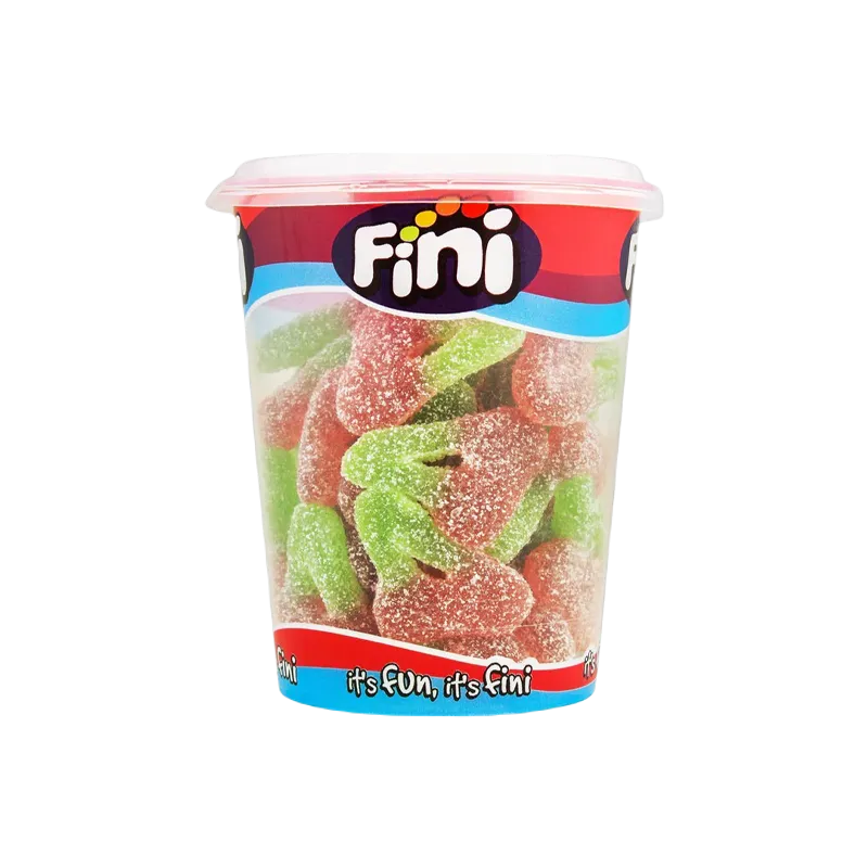 Fini Jelly Sour Twin Cherries jar 200g